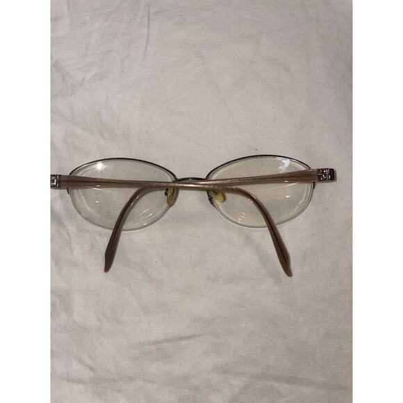 Celine Dion Eyes Beta Titanium Eyeglasses Frame Half Rimless 52-17-135 Rose Gold - Picture 2 of 6